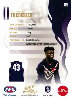 2021 Select Optimum #69 Michael Frederick Back